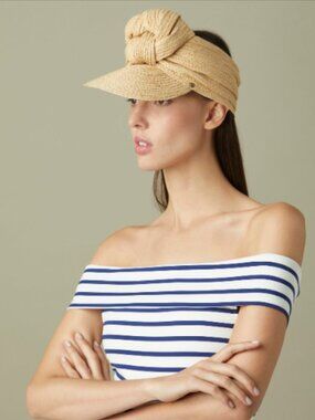 Lola Diva Cap Knotted Raffia (NWOT)